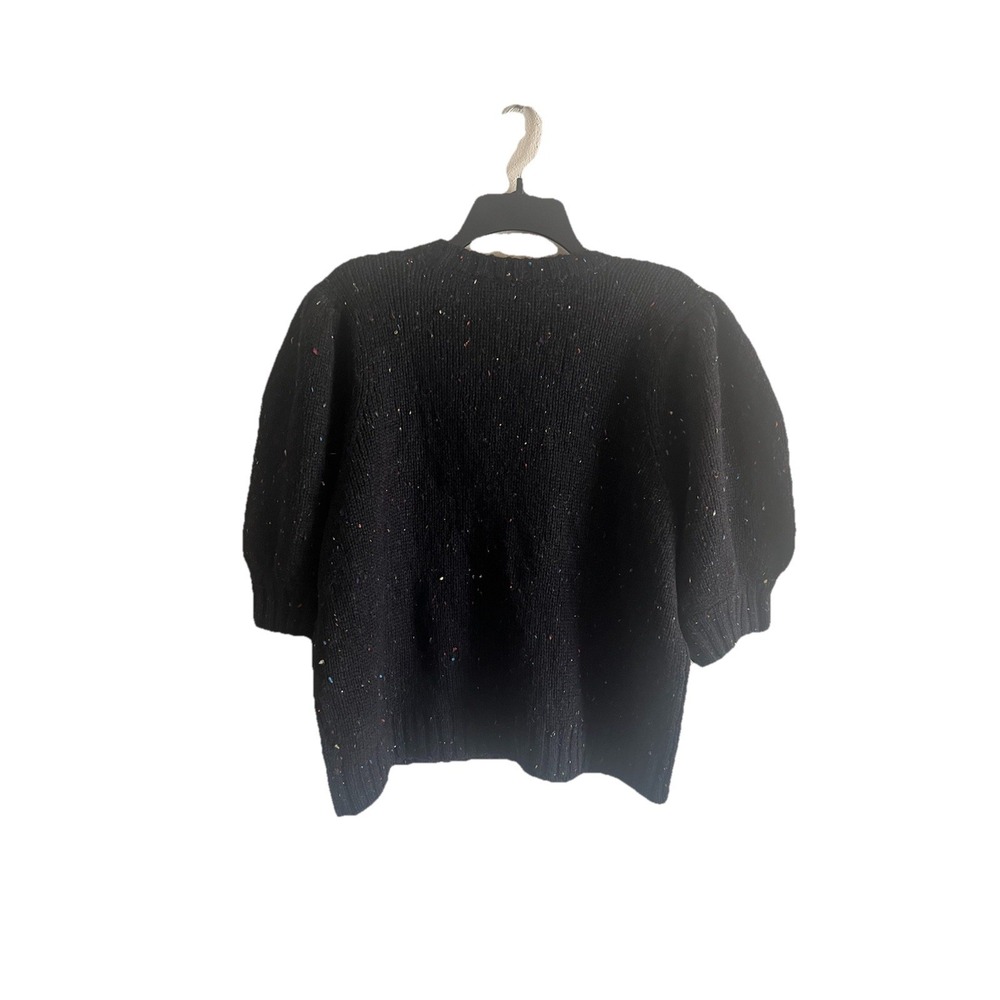 NEW Rails Isla Black Confetti Short-Sleeve Cardigan Sweater Size XL Neutral NWT - Picture 7 of 9